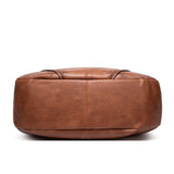 Tracy Vegan Leather Shoulder Cross Body Hobo/ Large Tote Bag: Brown - Rosenix