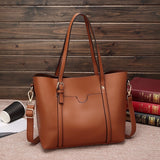 Alexa Vegan Leather Office Bag: Brown - Rosenix